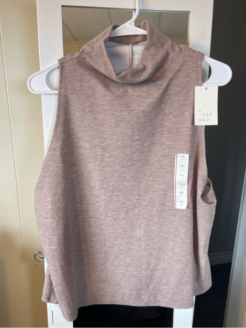 a new day Sleeveless Cowl Neck Knit Top in Dusty Rose